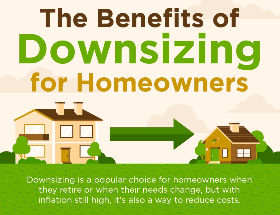Downsizing your home has great benefitss.