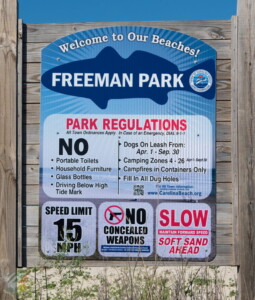 Dog friendly beach in North Carolina -- Freeman Park Carolina Beach