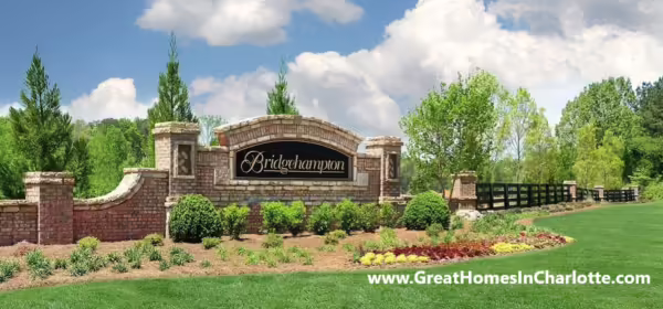 Entrance to Bridgehampton neighborhood in Charlotte's Ballantyne area