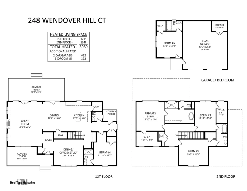 Floor plan for 248 Wendover Hill Court in Charlotte's in-demand Cotswold neighborhood