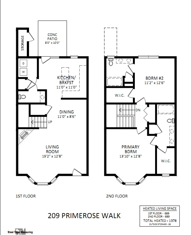 209 Primrose Walk, townhome in Fort Mill's Cole Creek Community Floor Plan