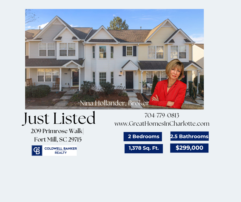 Fort Mill Townhome Under $300K With Two Private Bedroom Suites And $30K In Upgrades