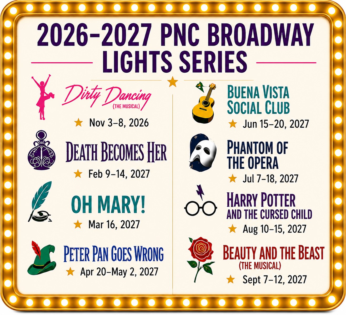 Broadway Shows in Charlotte in 2026-2027