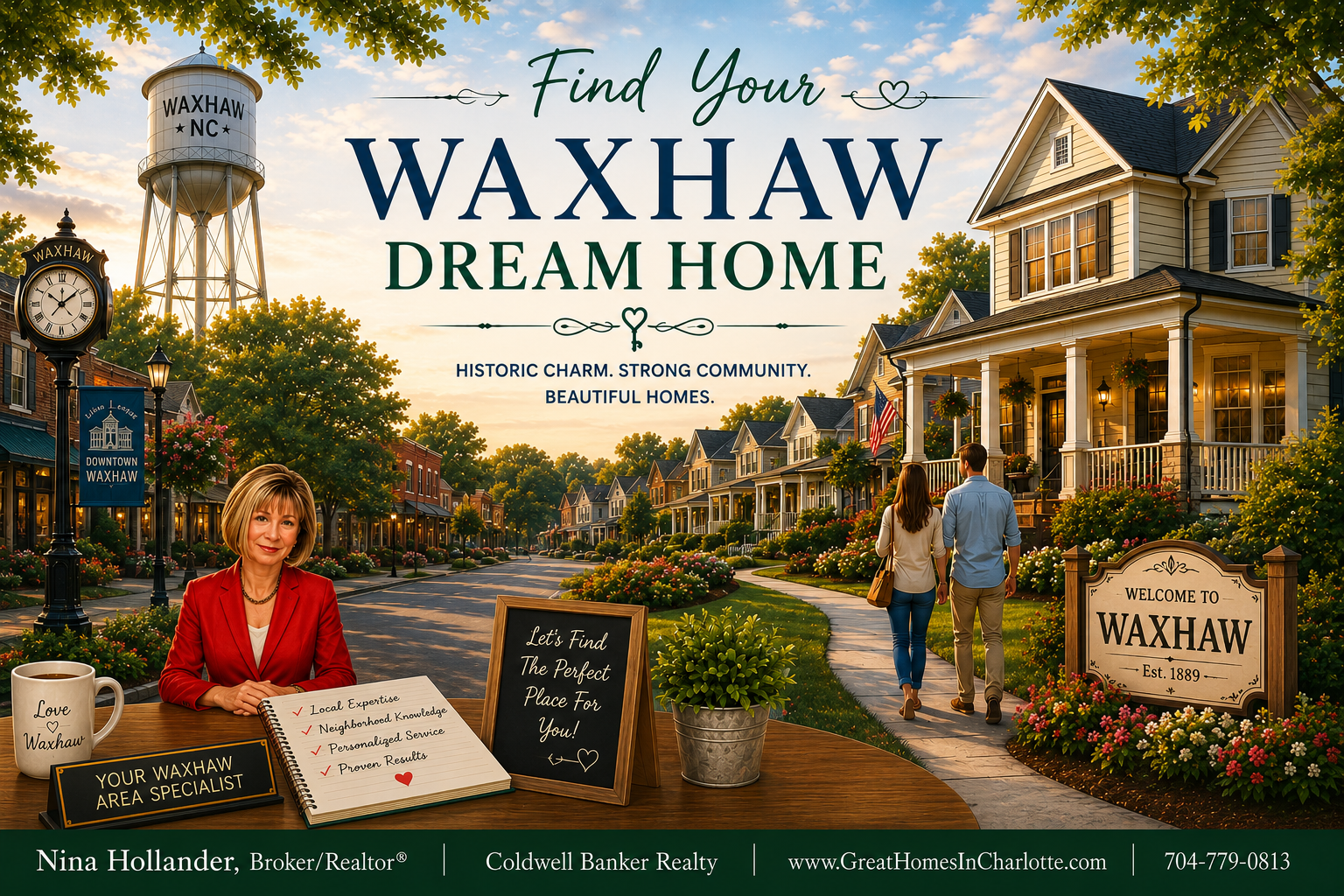 Nina Hollander, Coldwell Banker Realty can help you find your dream Waxhaw area home