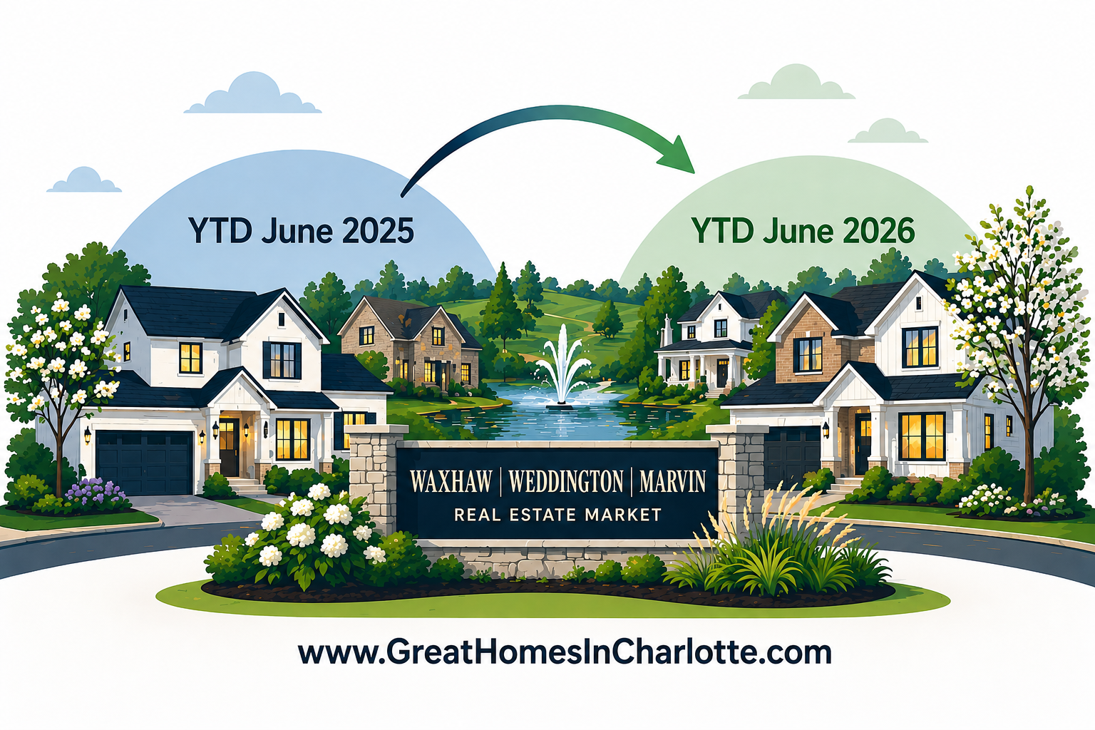 Waxhaw, Weddington, Marvin Real Estate: YTD June 2026
