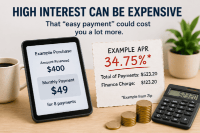 Buy now, pay later debt has high interest rates
