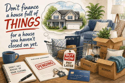 Wait to close on your home before you finance purchases for the house