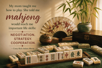 The game of Mahjong teaches negotiation, strategy, cooperation