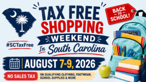 South Carolina Tax Free Back To School Shopping Weekend 2026