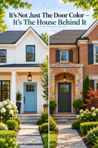 Your door color needs to complement the home behind it