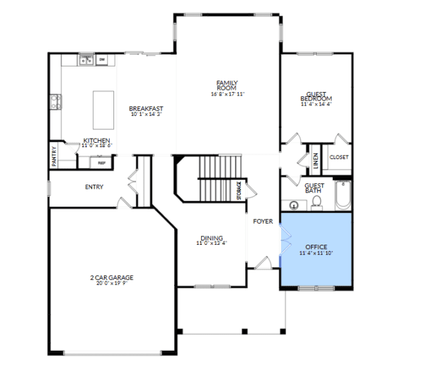 Main Floor plan for 5058 McLaughlin Loop