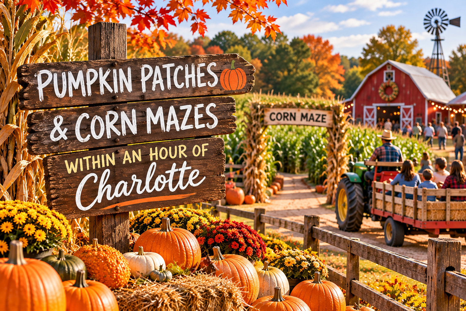 Where to Find Charlotte’s Best Pumpkins, Corn Mazes & Hayrides