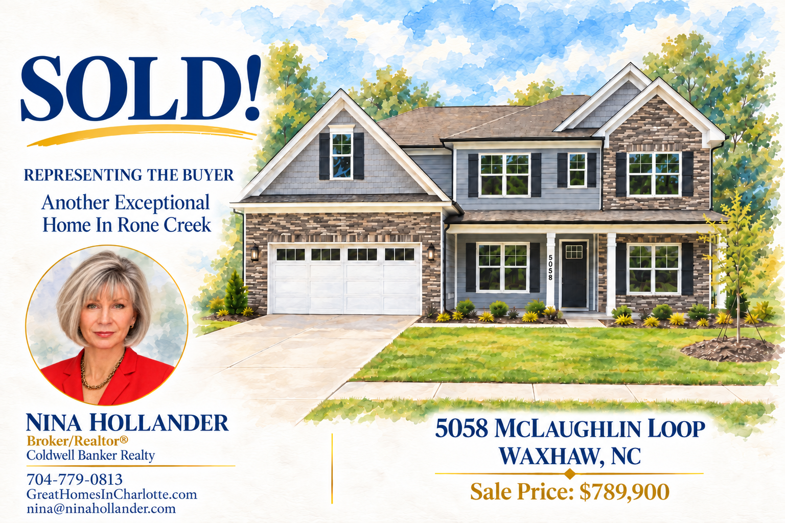 SOLD! New Construction Home In Waxhaw, NC